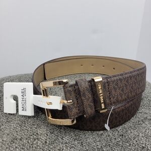 Michael Kors Dark Brown Monogram Belt